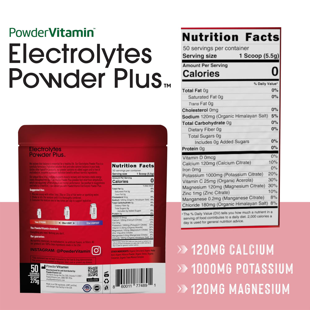 Glass of water with dissolved PowderVitamin Electrolytes Plus supports keto-friendly hydration.
