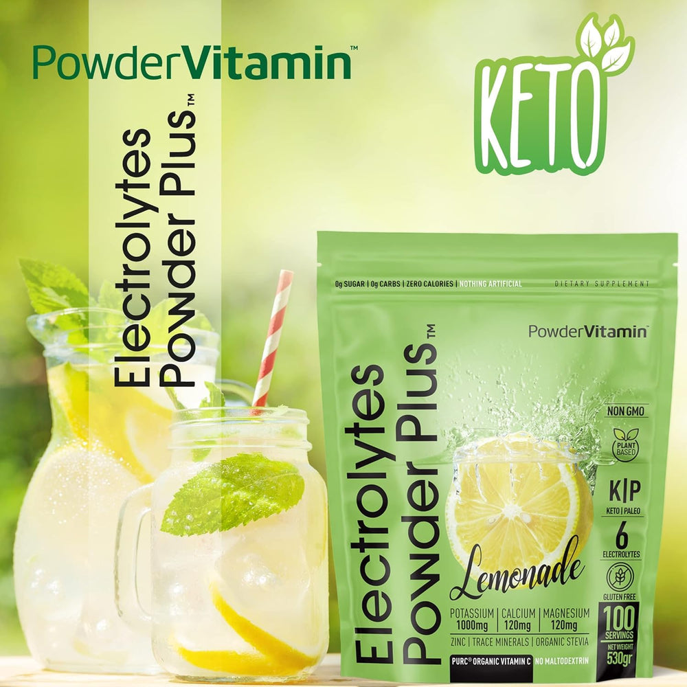 PowderVitamin Electrolytes no maltodextrin promotes clean keto hydration