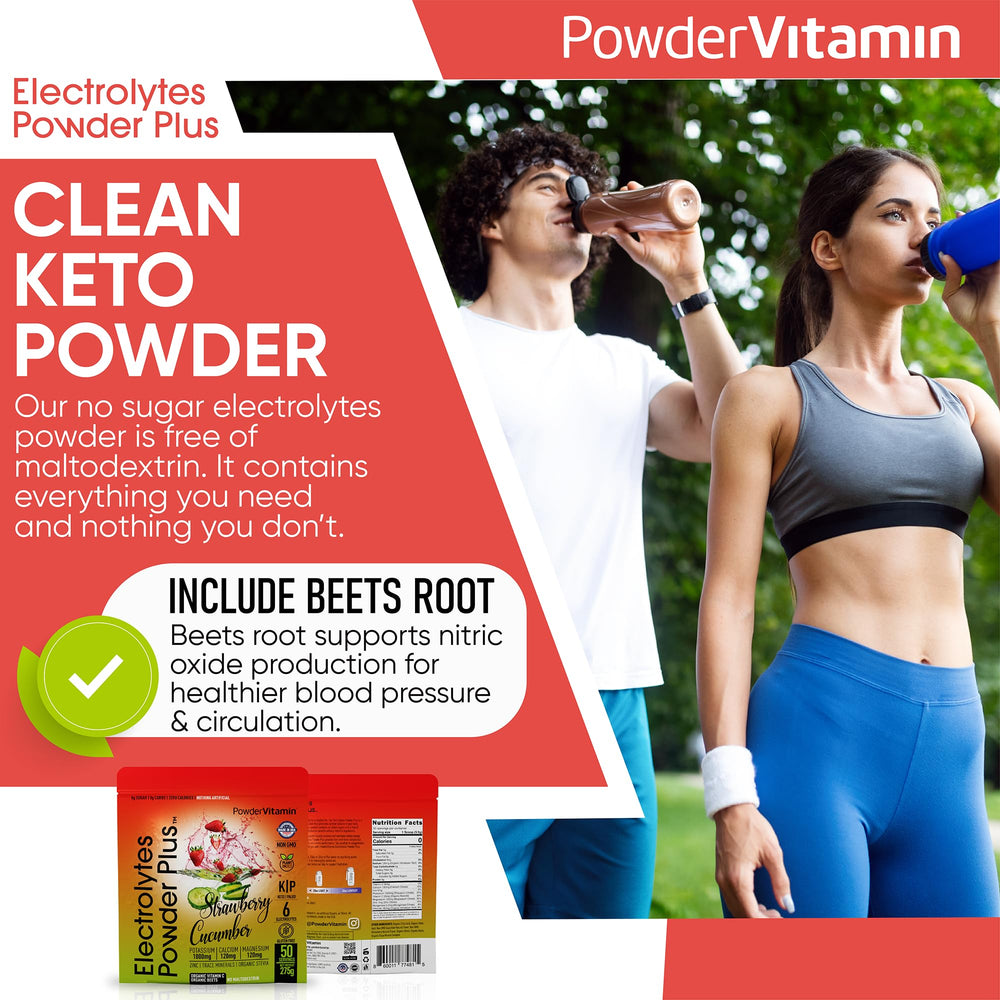 PowderVitamin Electrolytes Plus post-workout use-case with recovery hydration.