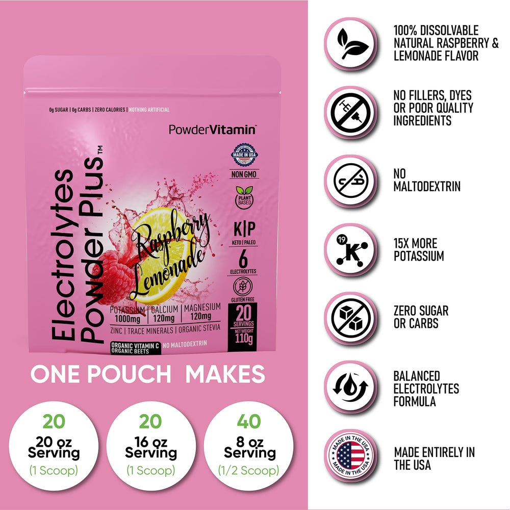 PowderVitamin Electrolytes Plus scoop for easy measuring and mixing.
