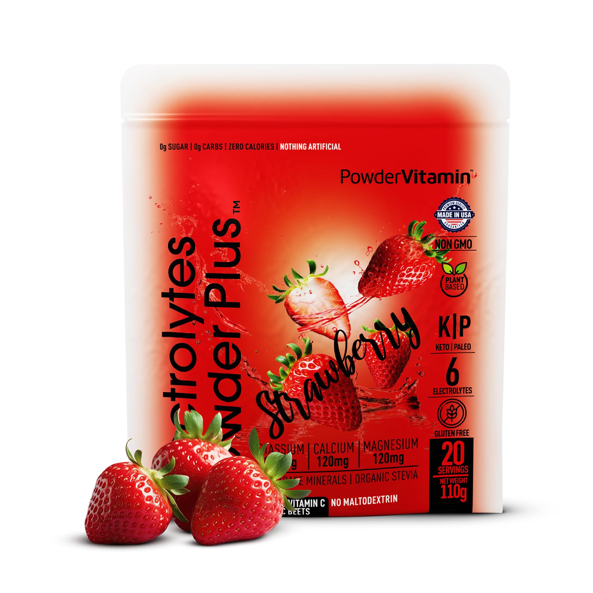 PowderVitamin Electrolytes Plus travel sachet for on-the-go hydration.