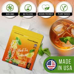 PowderVitamin Electrolytes Plus dissolves in water for sugar-free hydration after workouts