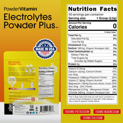 PowderVitamin Electrolytes Plus dissolving in water for quick hydration.