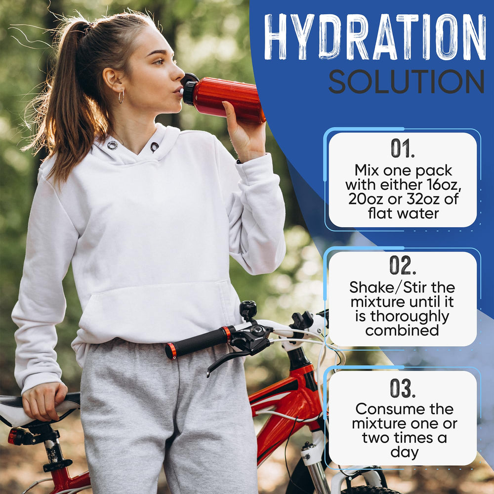 PowderVitamin Electrolytes Powder Plus glass of hydration with no sugar