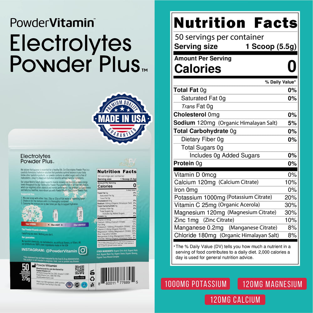 PowderVitamin Electrolytes Powder Plus keto-friendly hydration option