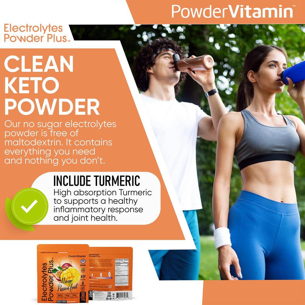 PowderVitamin Electrolytes Powder Plus no sugar mix in water for zero calories