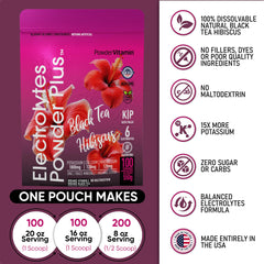 PowderVitamin Electrolytes Powder Plus pouch for convenient keto hydration on the go.