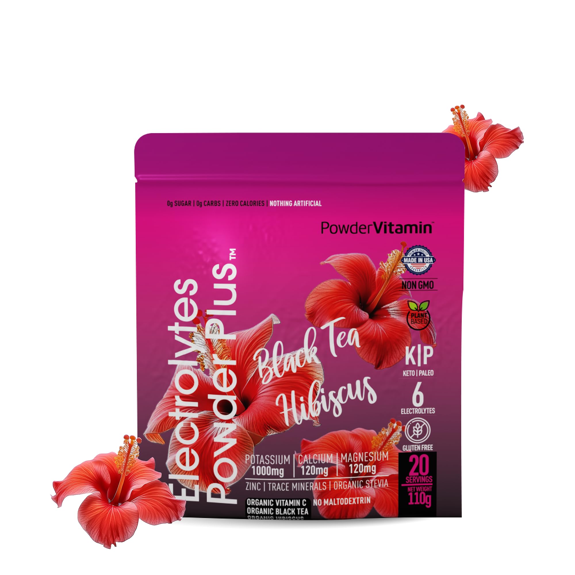 PowderVitamin Electrolytes Powder Plus scoop-dispense for quick, sugar-free hydration.