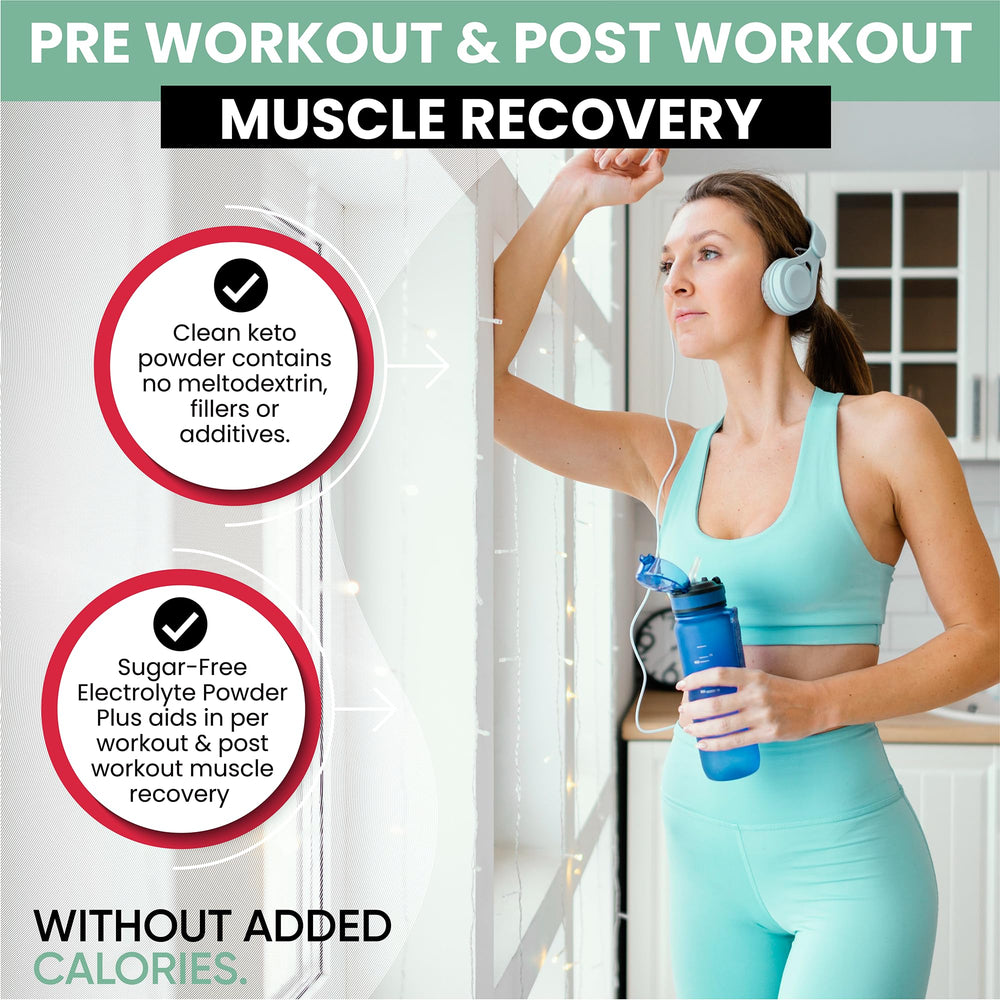 PowderVitamin Electrolytes Powder Plus scoop-in-water prep for quick mixing.