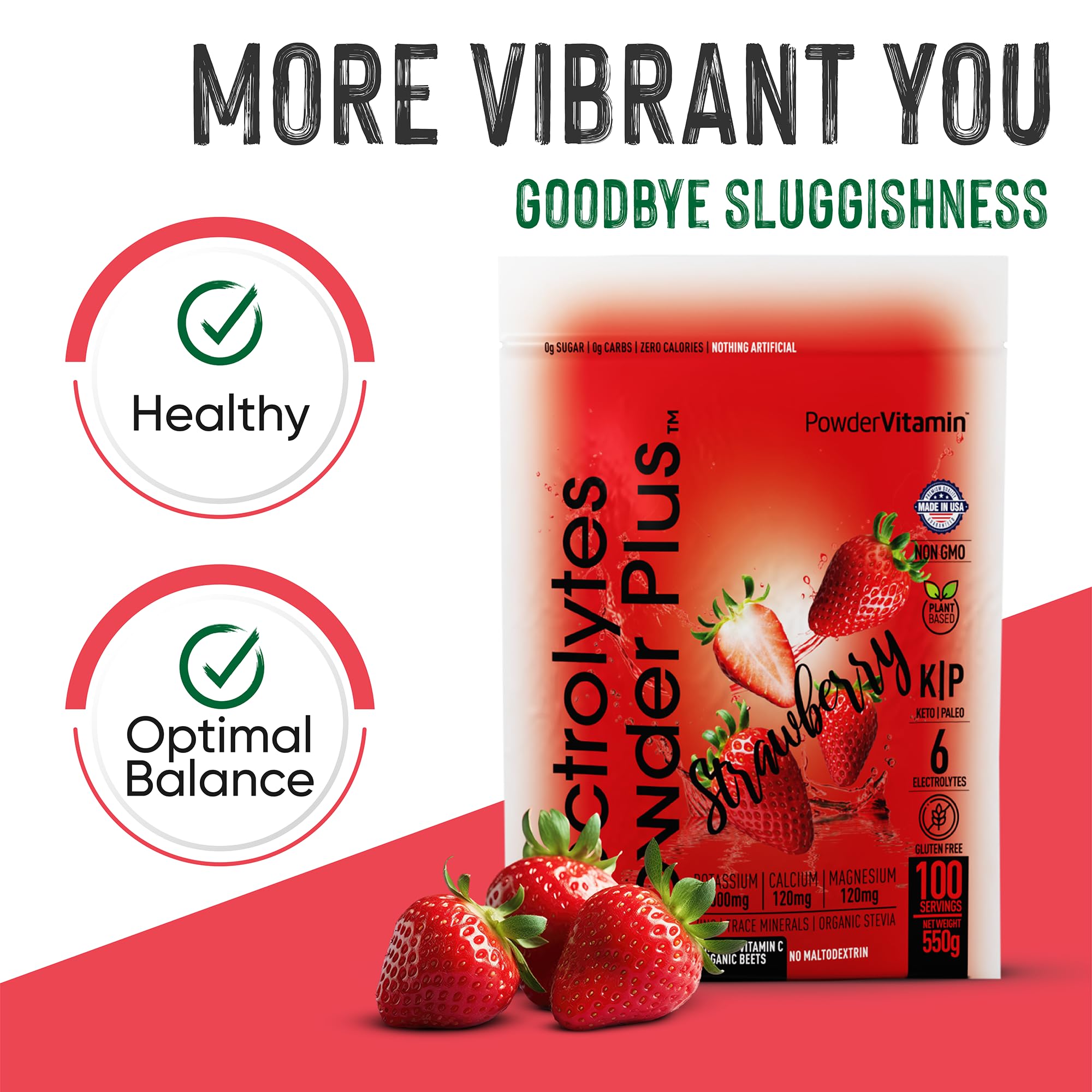 PowderVitamin Electrolytes Plus measuring scoop for precise mixing