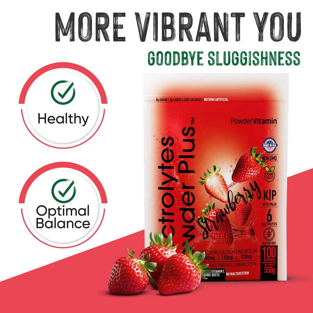PowderVitamin Electrolytes Plus measuring scoop for precise mixing