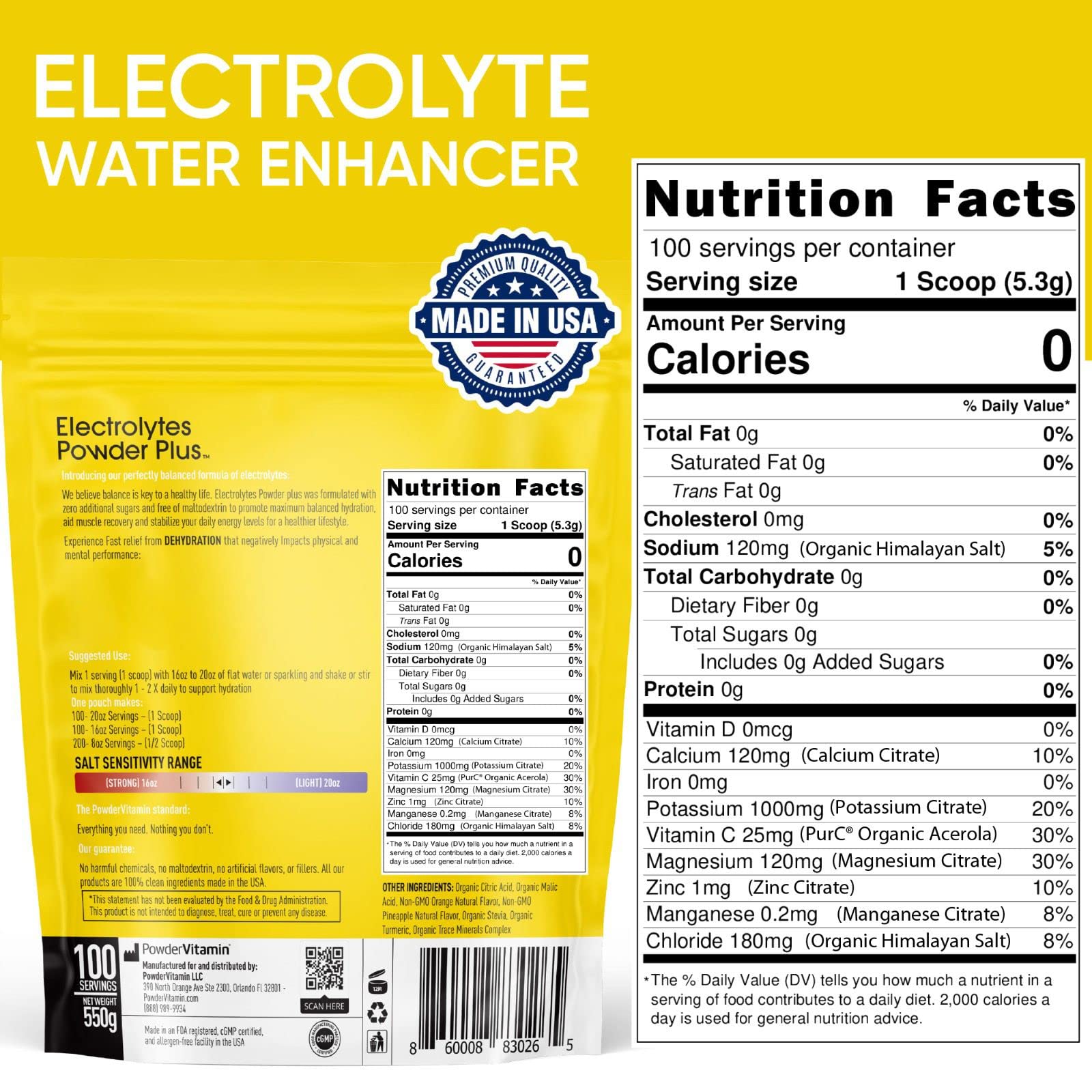 PowderVitamin powder being stirred into water for zero-calorie refreshment.