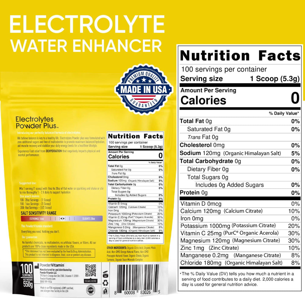 PowderVitamin powder being stirred into water for zero-calorie refreshment.