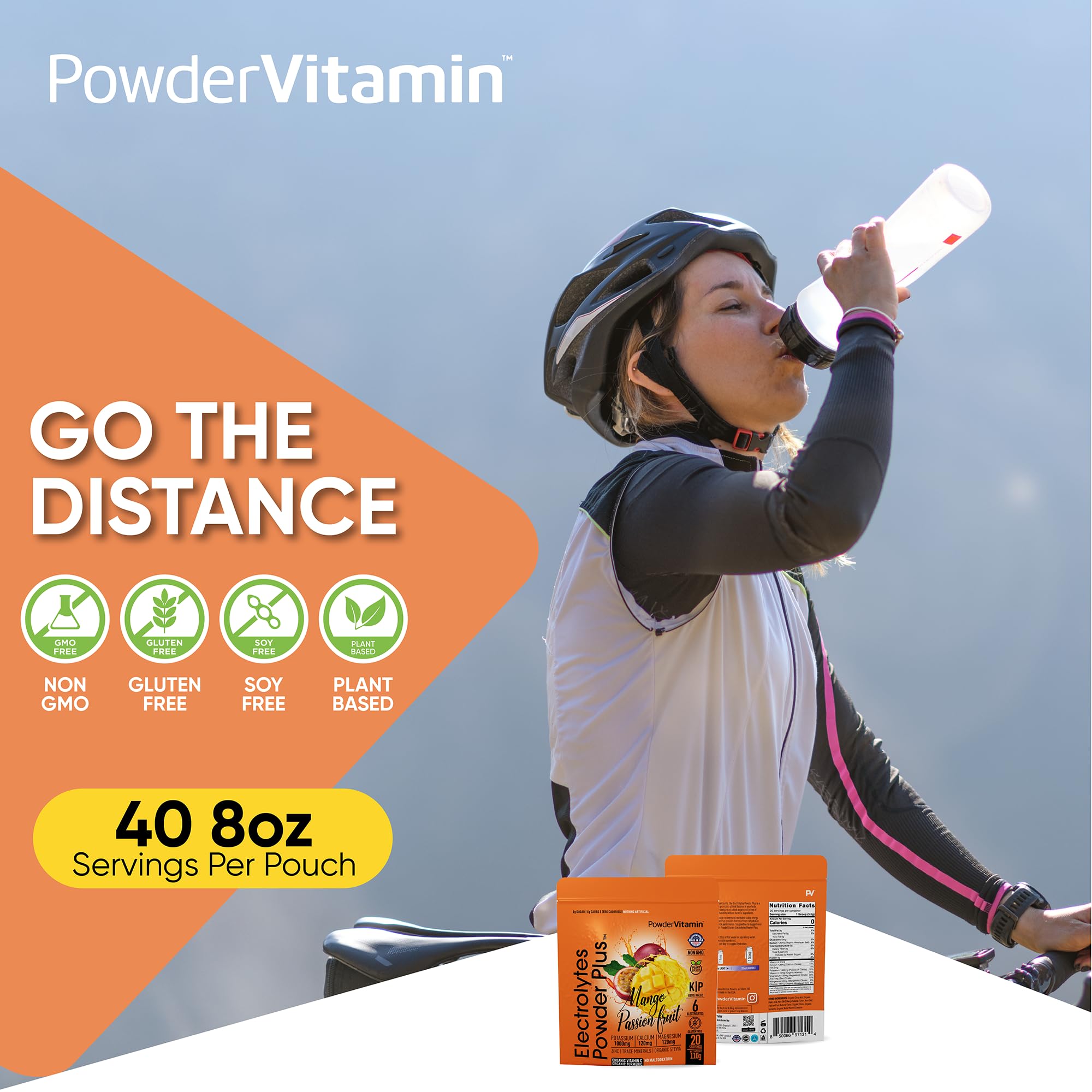 PowderVitamin Electrolytes Powder Plus sugar-free mix suitable for keto hydration