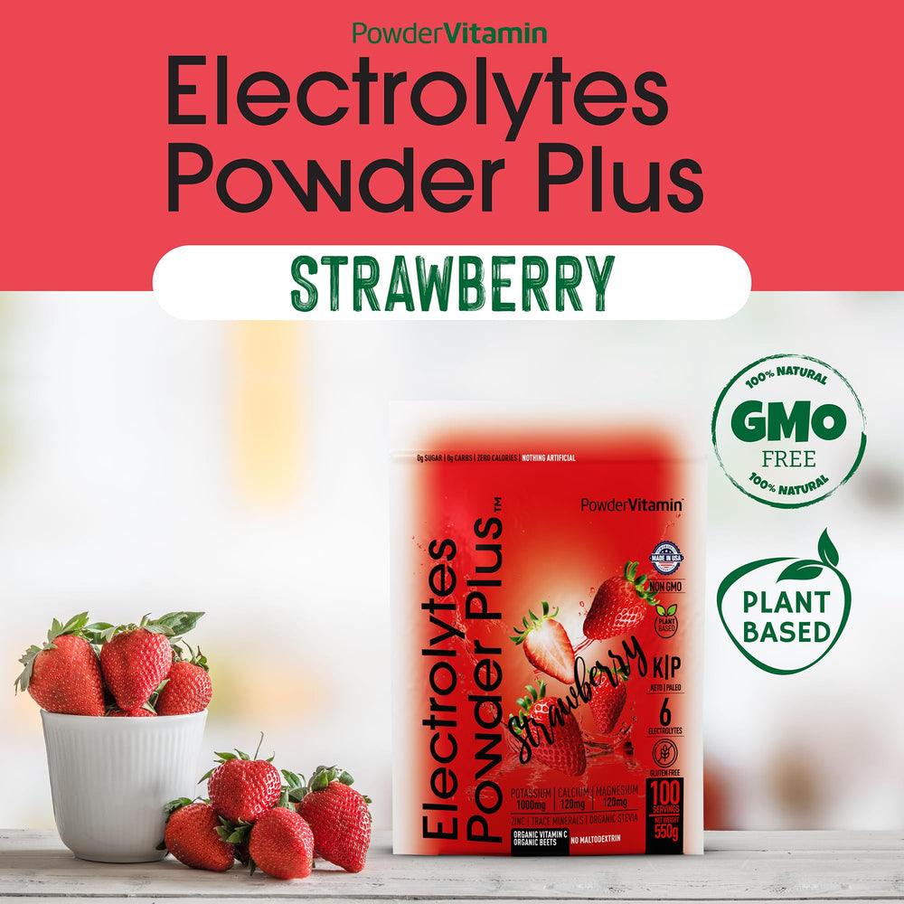 PowderVitamin Electrolytes Plus travel bottle ready for portable hydration