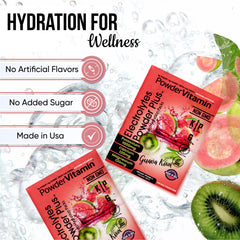 Travel-ready PowderVitamin Electrolytes Plus packets for workouts and trips