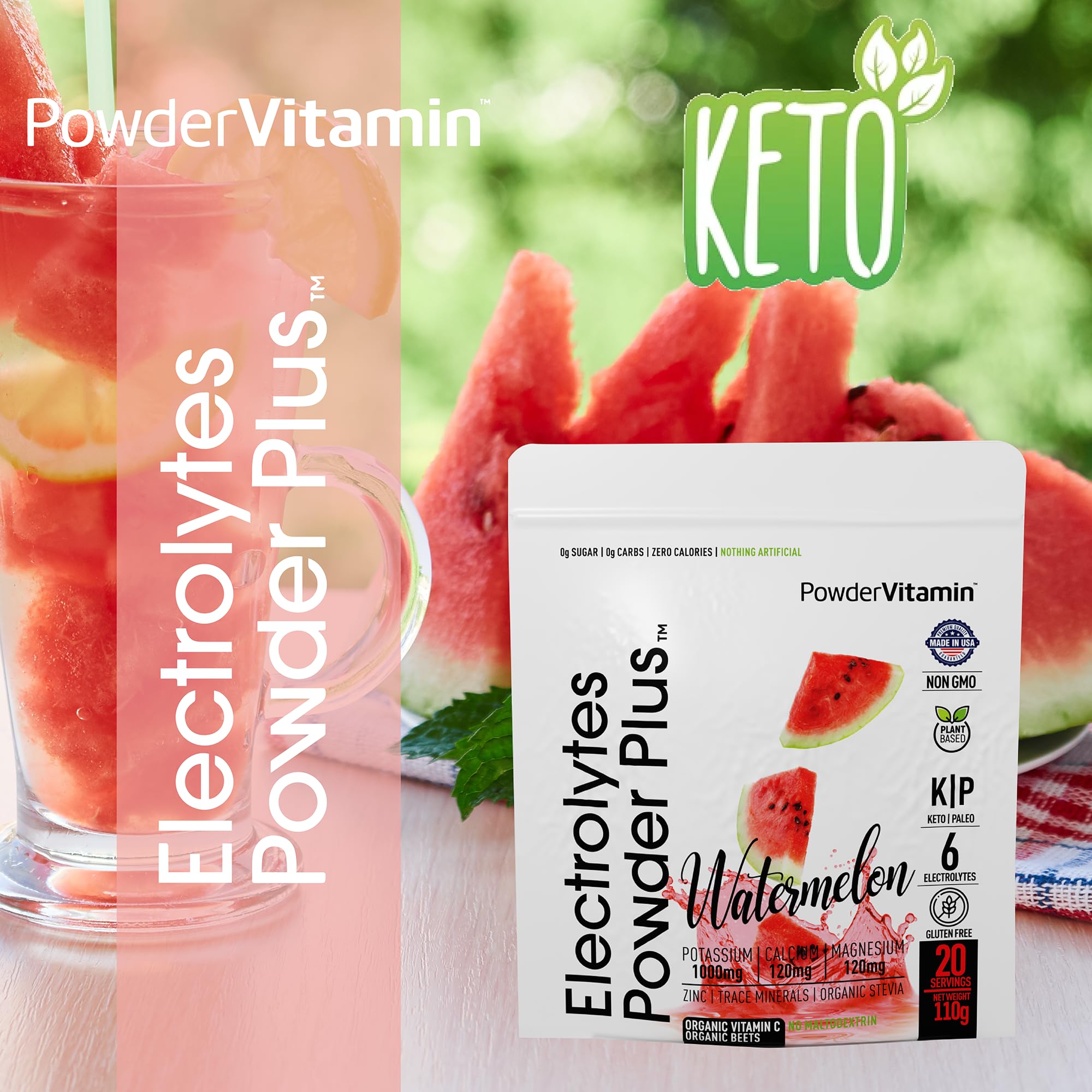 PowderVitamin Electrolytes being stirred in a glass for a refreshing hydration moment.