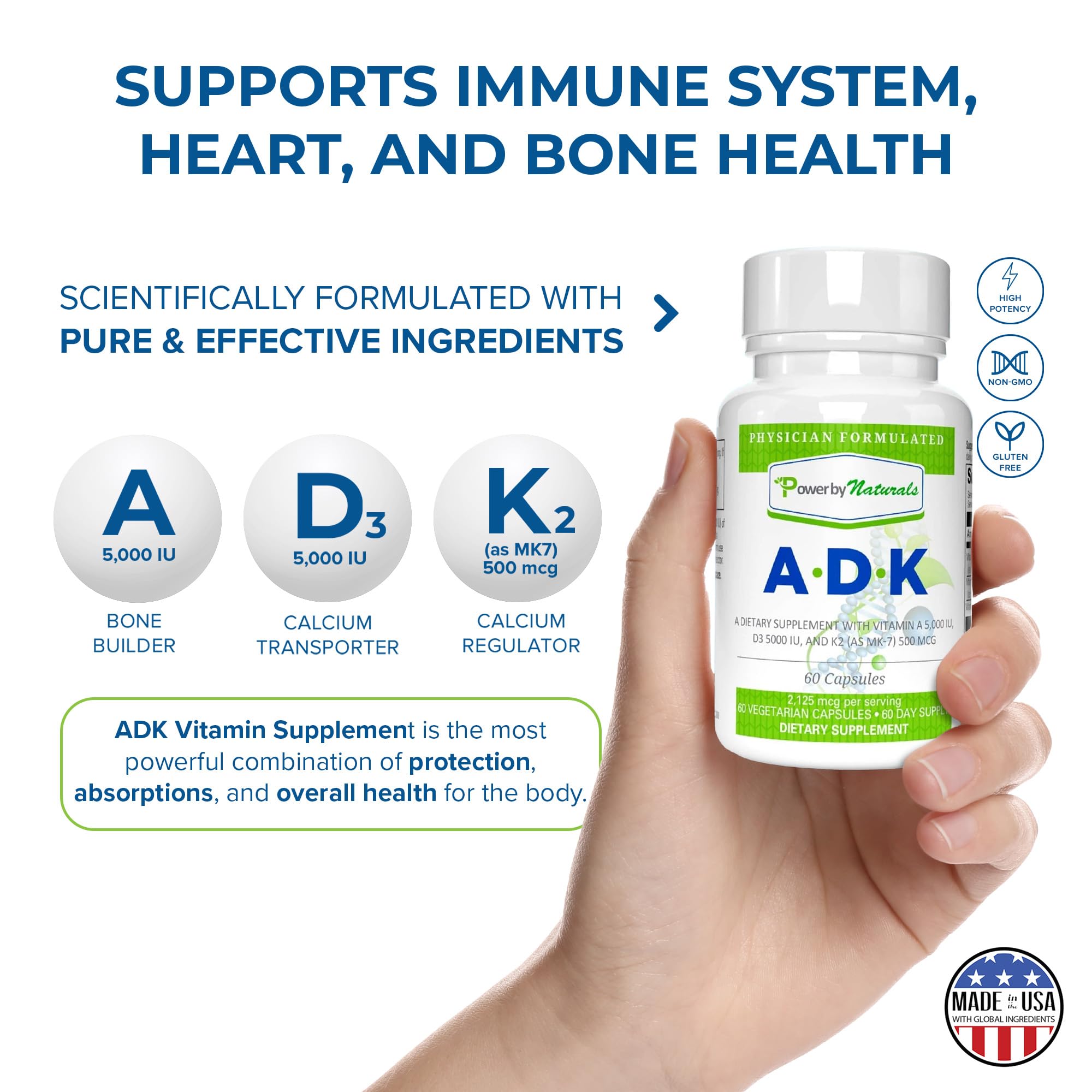 Power By Naturals ADK lifestyle image showing daily use of capsules