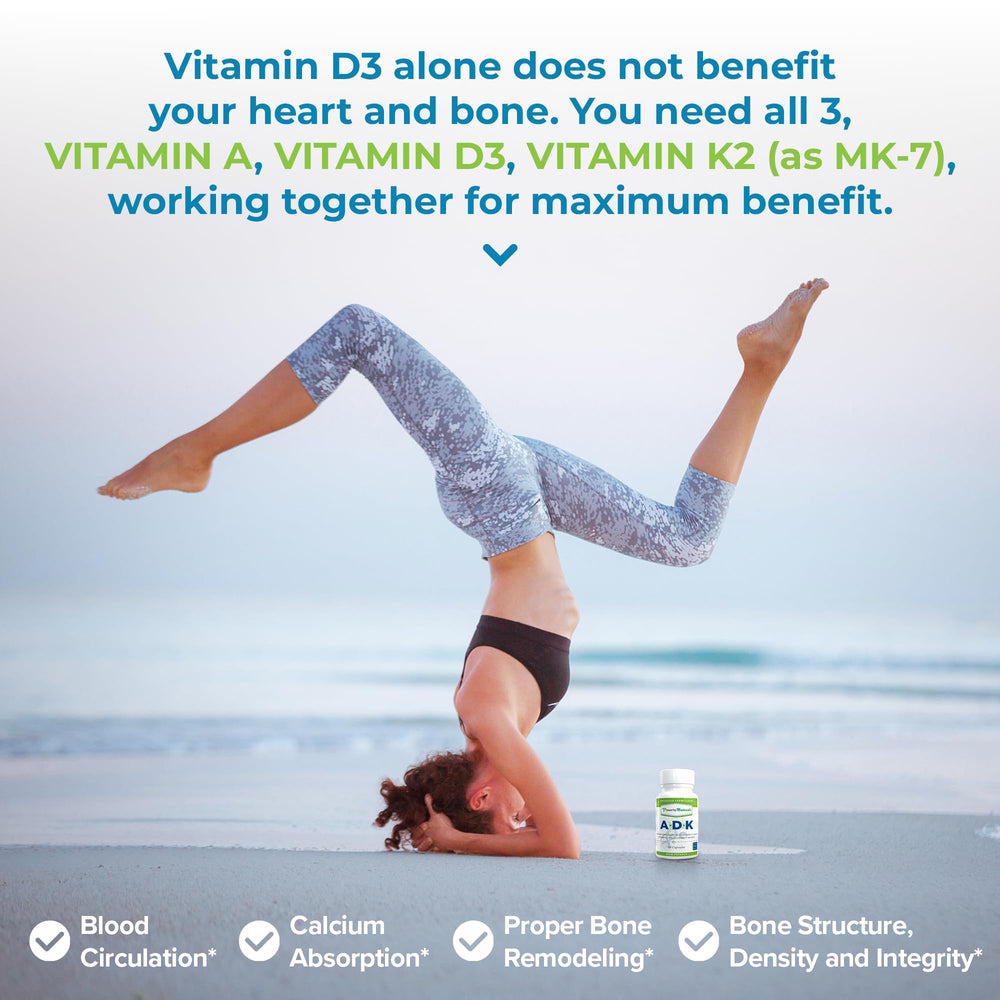 Power By Naturals ADK MK7 detail highlighting bioavailability for heart and bones