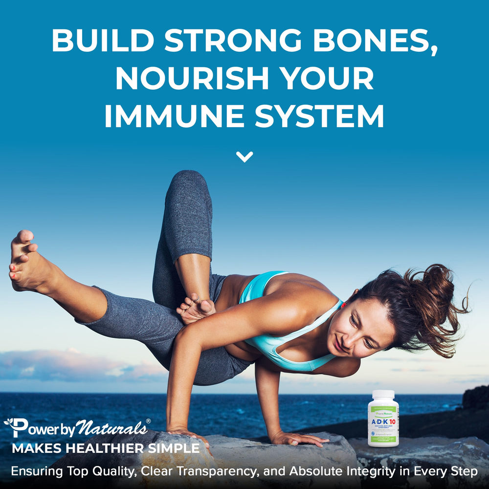 Power By Naturals ADK10 capsules dispensed showing dose-ready packaging