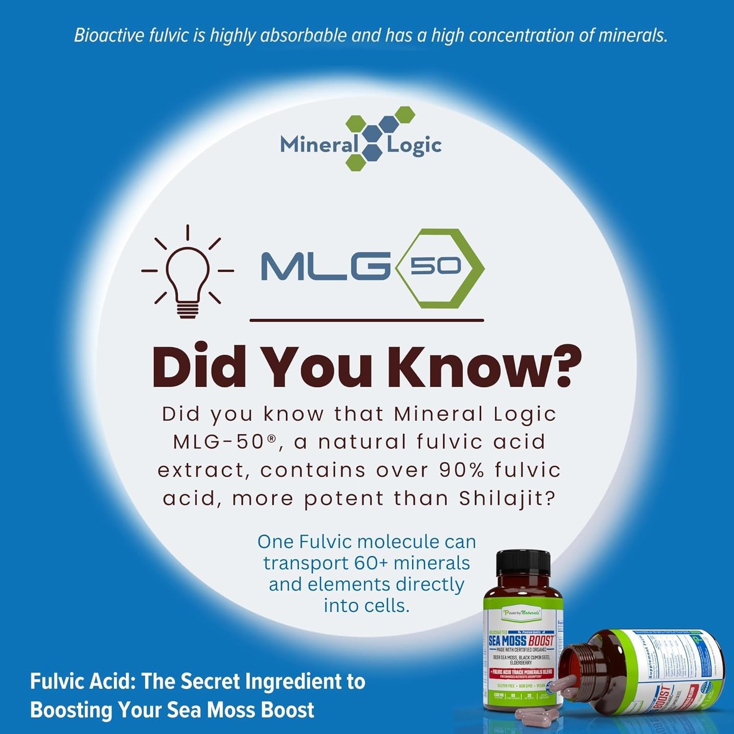 Power By Naturals Sea Moss Advanced fulvic acid powder may support nutrient absorption