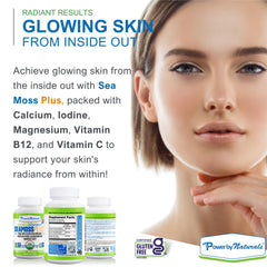 Side view of Sea Moss Plus container with product details for easy reference.