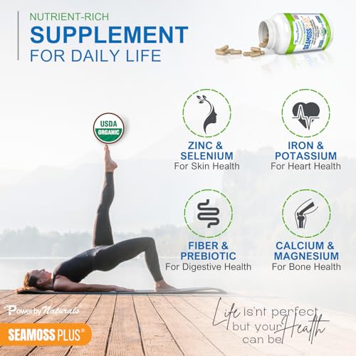Power By Naturals SeaMoss Plus resealable bottle for on‑the‑go use.