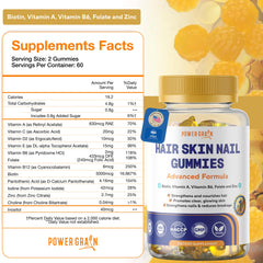 Power Grain bottle side reveals vegan blueberry formula for beauty.