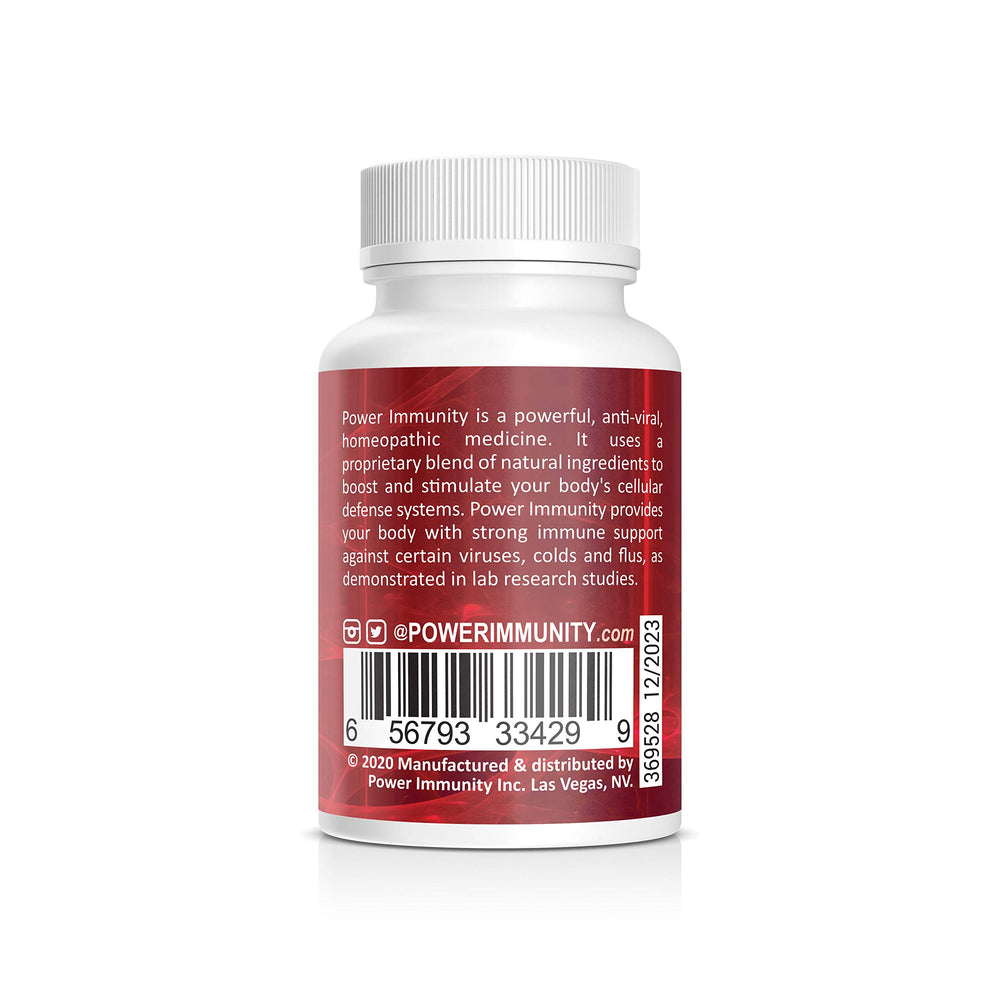 Power Immunity tablets ready for easy daily dosage and use.