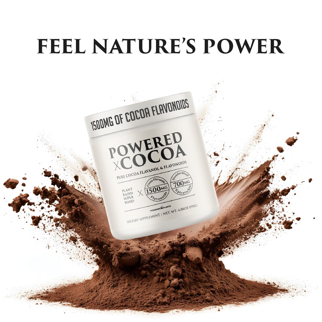 Powered X Plants baking with cocoa powder adds deep chocolate flavor