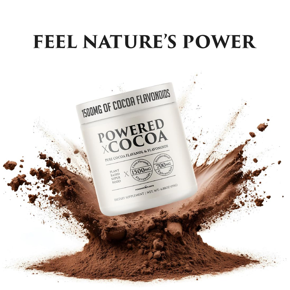Powered X Plants baking with cocoa powder adds deep chocolate flavor