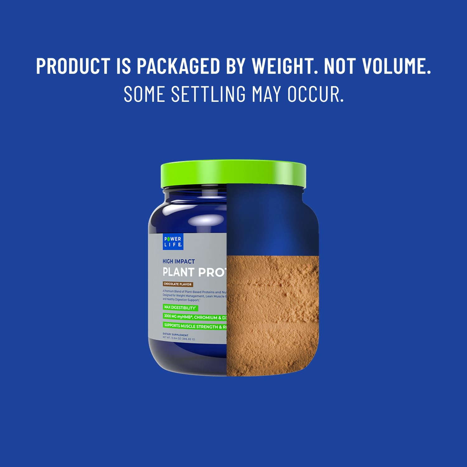 POWERLIFE No Sugar Added badge signals keto-friendly plant protein