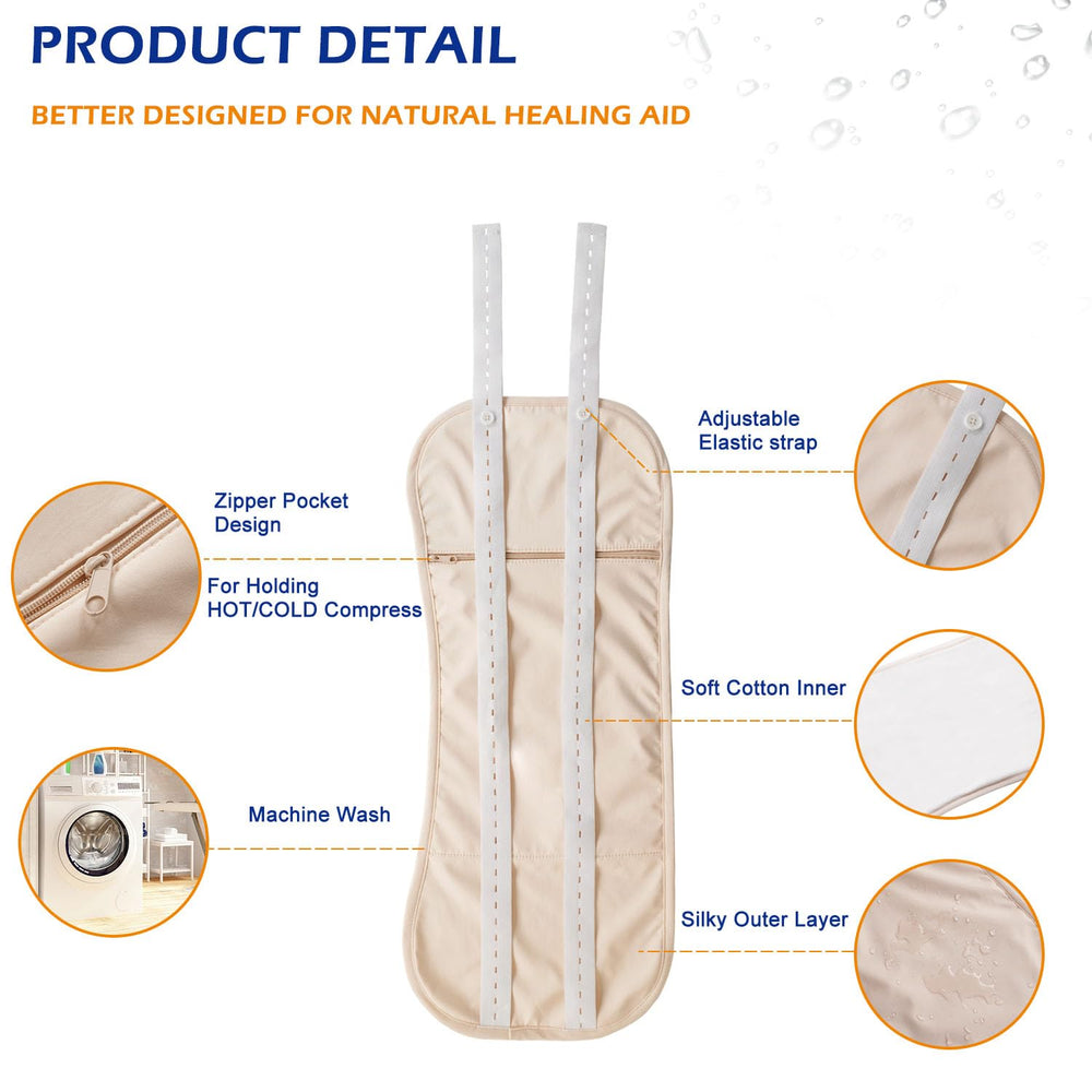 Zipper pocket enabling heat or cold therapy with the wrap