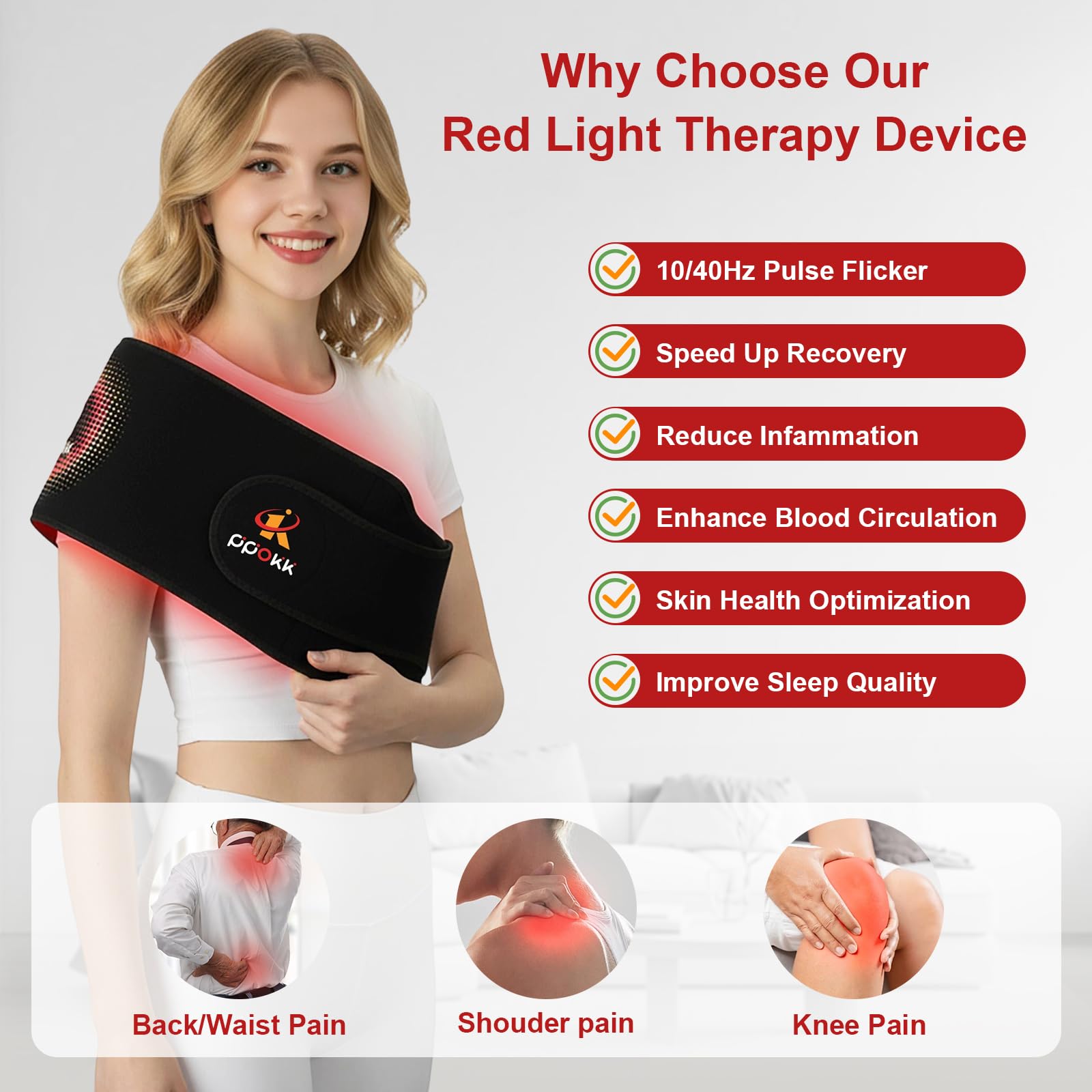 PPOKK 660nm red light emitter penetrates epidermis