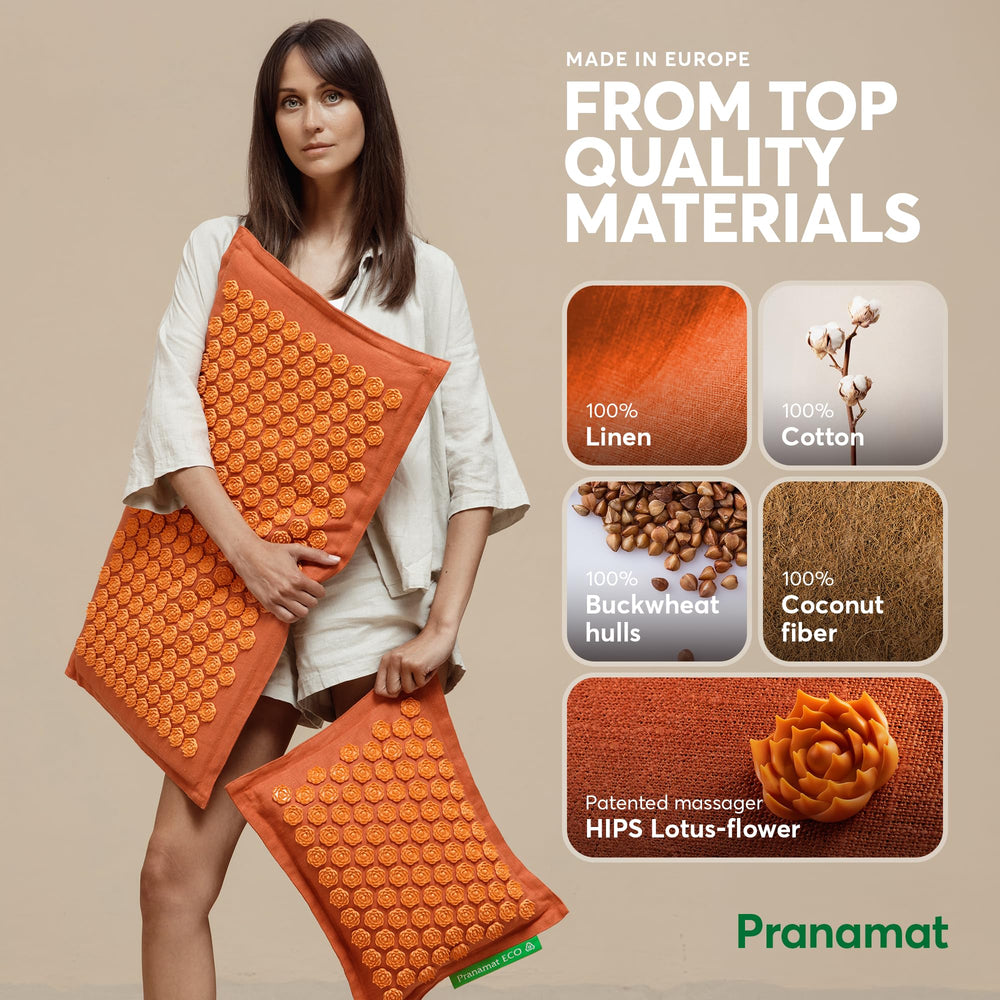 Large Pranamat mat ready for full-body use in amber.