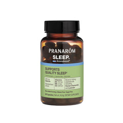 Pranarom Aromaboost Sleep bottle on a nightstand supports restful nights.