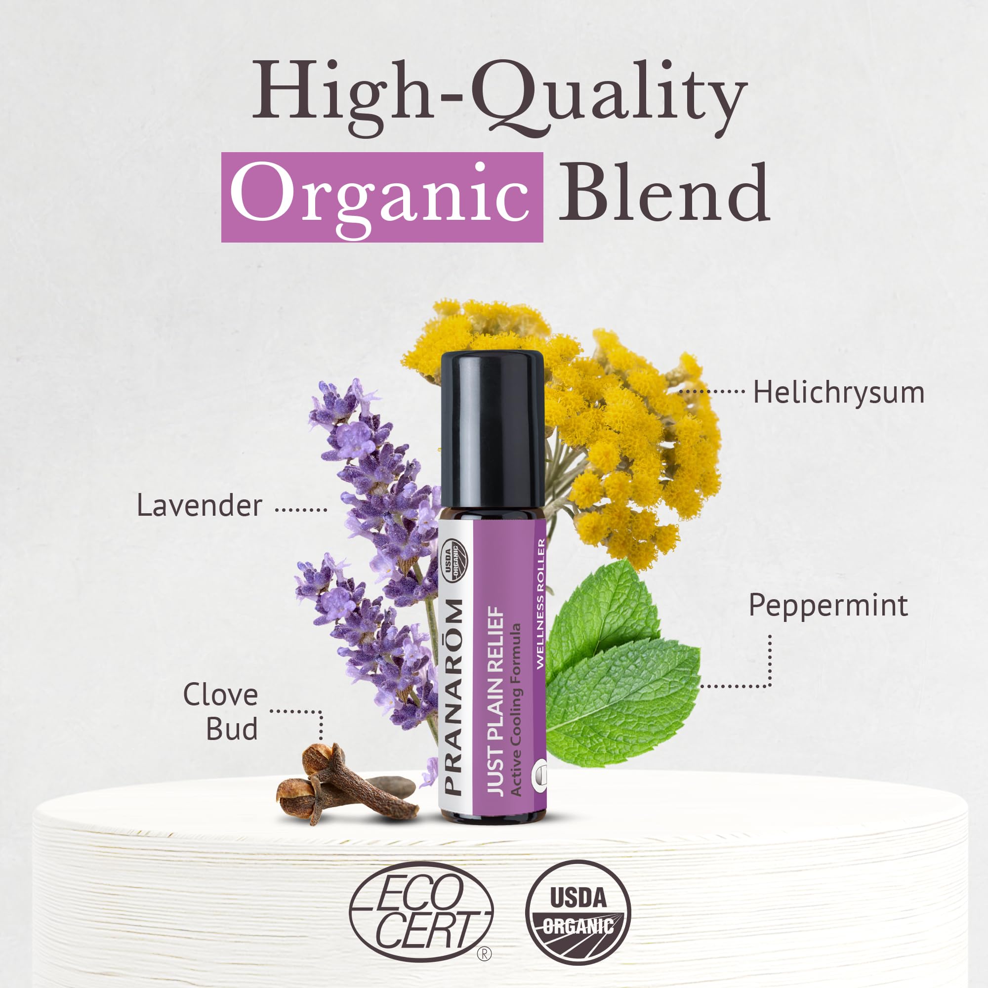 Hands warming Just Plain Relief oil for on-the-go aromatherapy