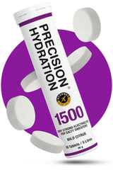 Precision Hydration Lite electrolyte tablet in purple tube for on-the-go hydration.