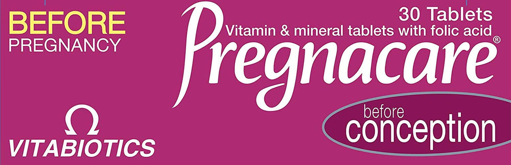 Pregnacare Omega-3 capsules pack highlights essential fatty acids