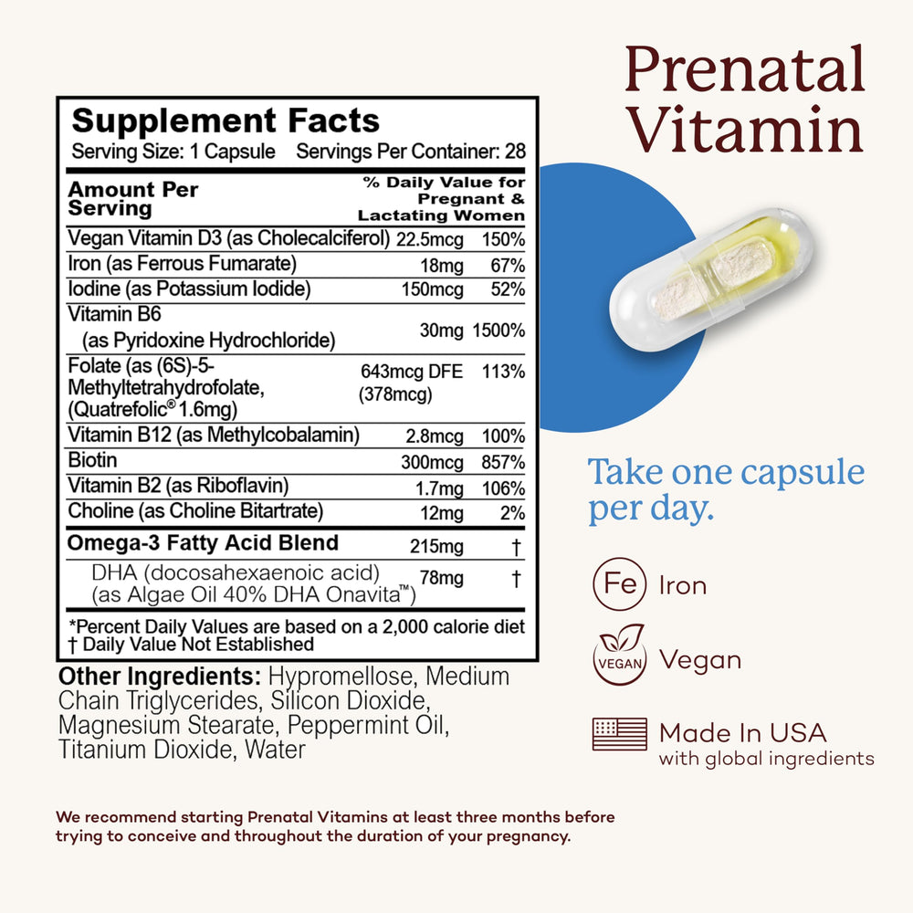 Premama bottle packaging on the kitchen counter ready for daily vitamins.