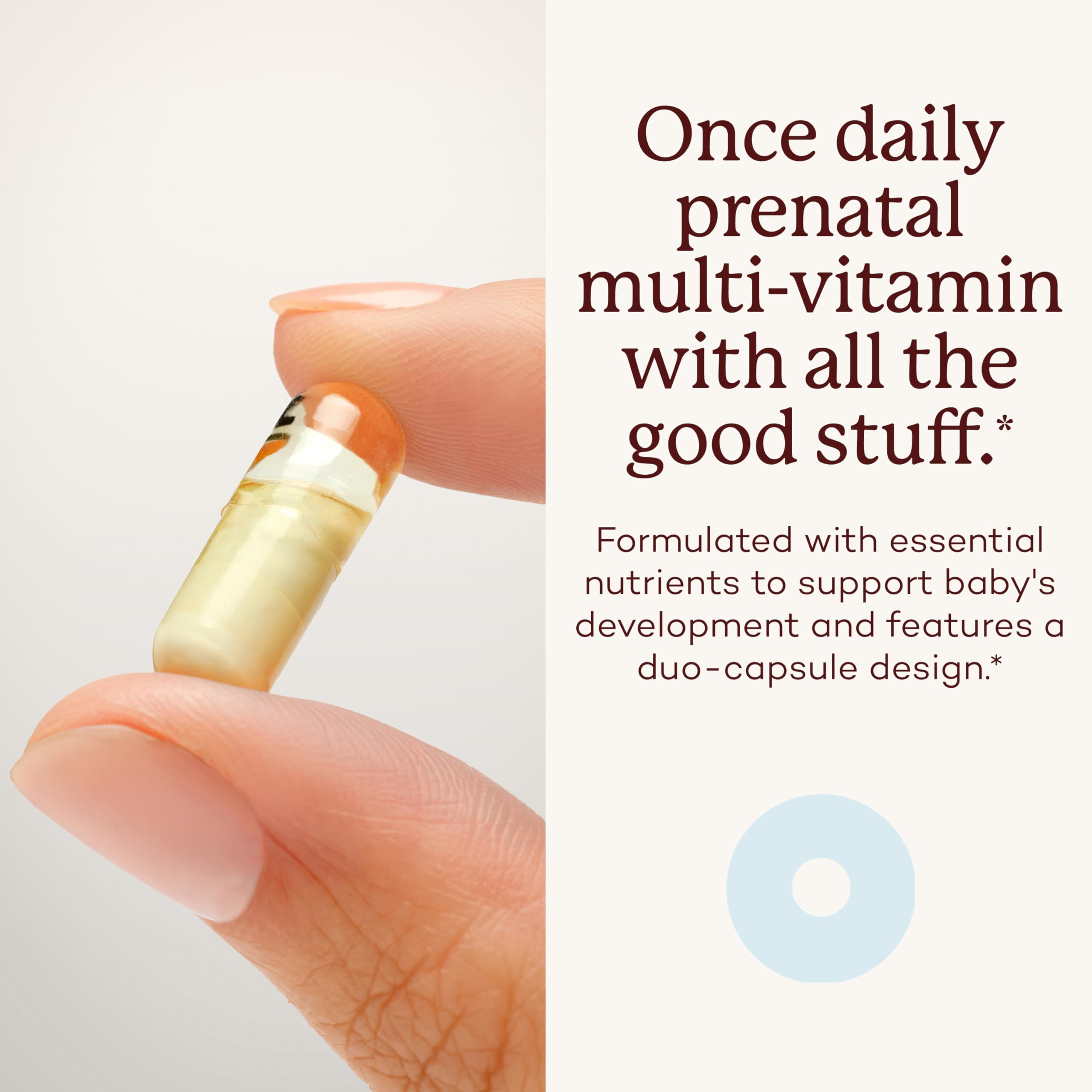 Premama capsule within a capsule close-up highlighting absorption technology.