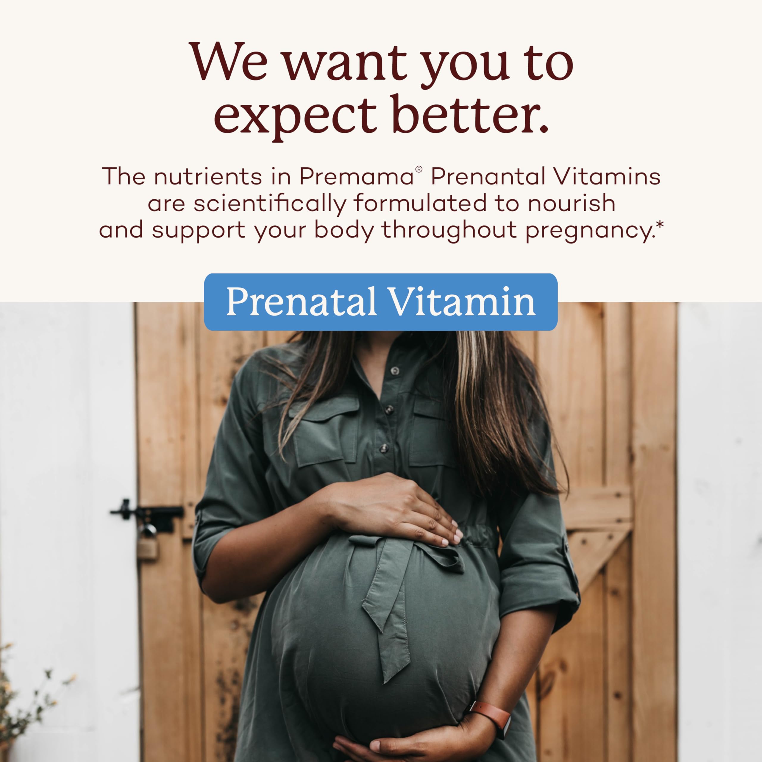 Premama prenatal folate DHA close-up showing essential nutrients for daily prenatal nutrition.