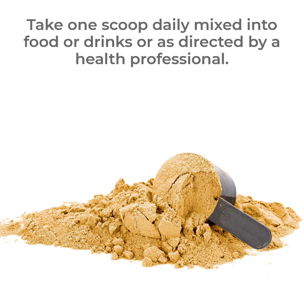 Premier Research Labs label close-up shows six-mushroom complex and fermentation notes for bioavailability.