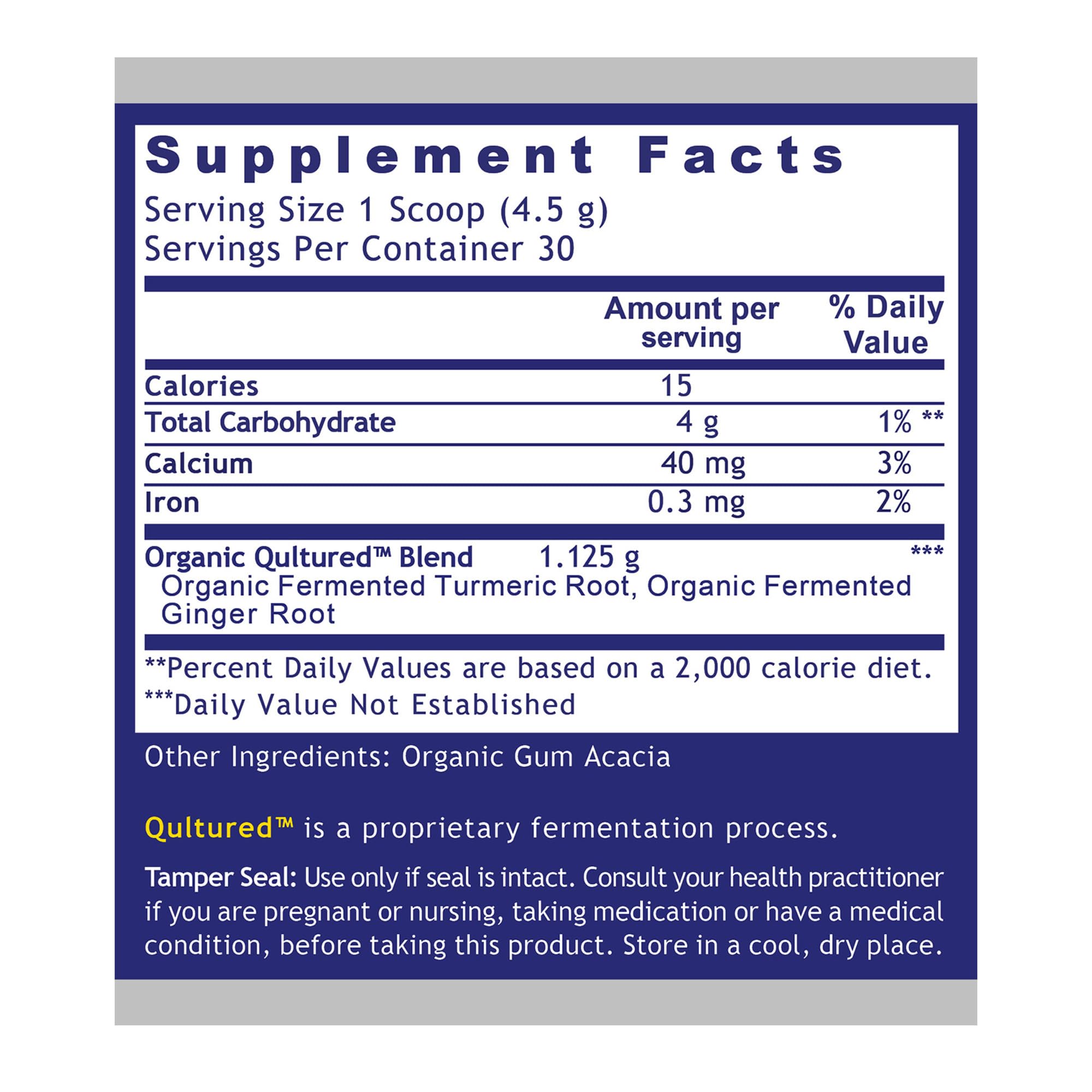 Premier Fermented Turmeric/Ginger powder jar-label scene highlights bioavailability-friendly formula.