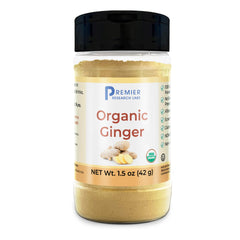 Premier Organic Ginger Root Powder in a jar adds pure, gluten-free spice to meals