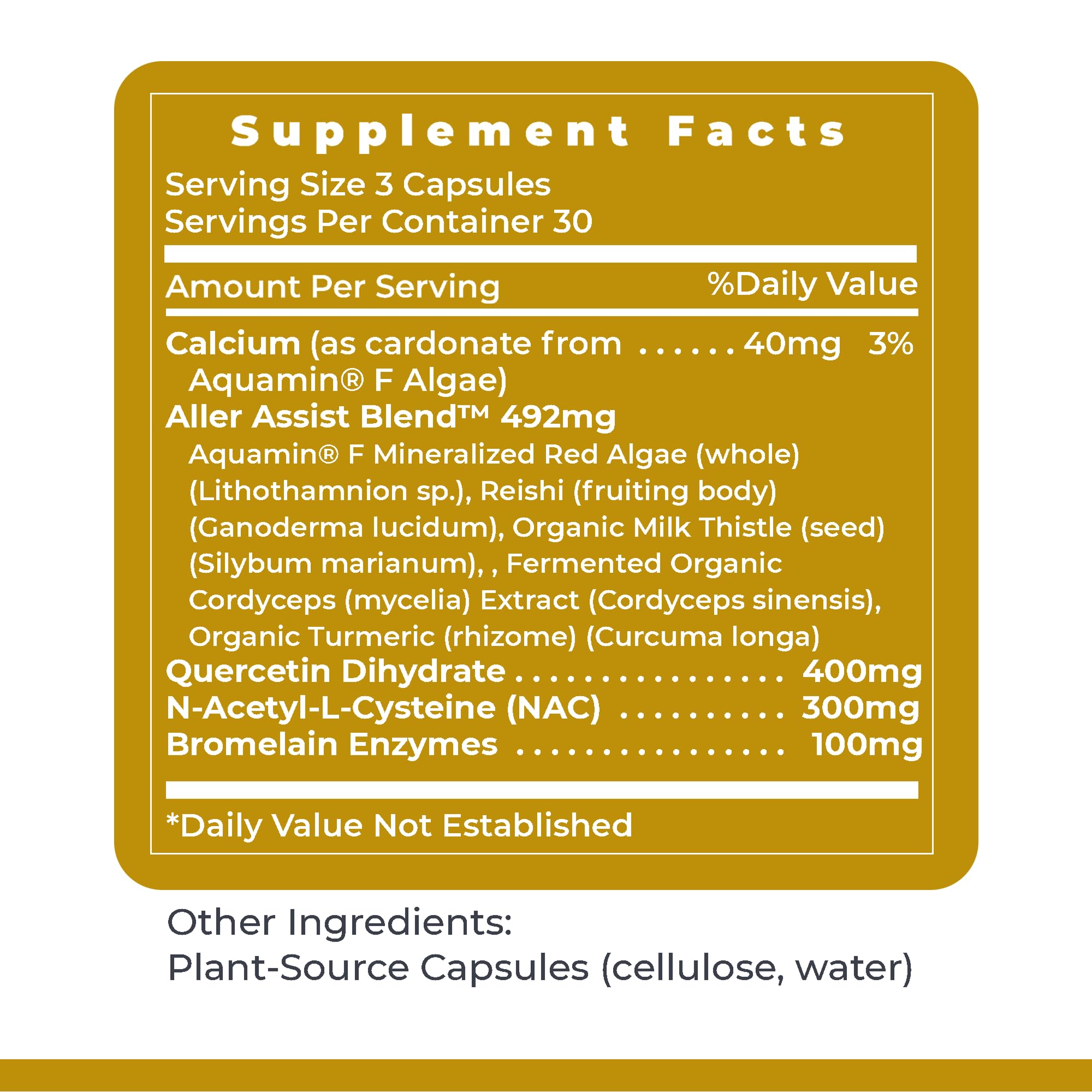 Daily intake concept with AllerCaps packaging emphasizes convenience for regular use