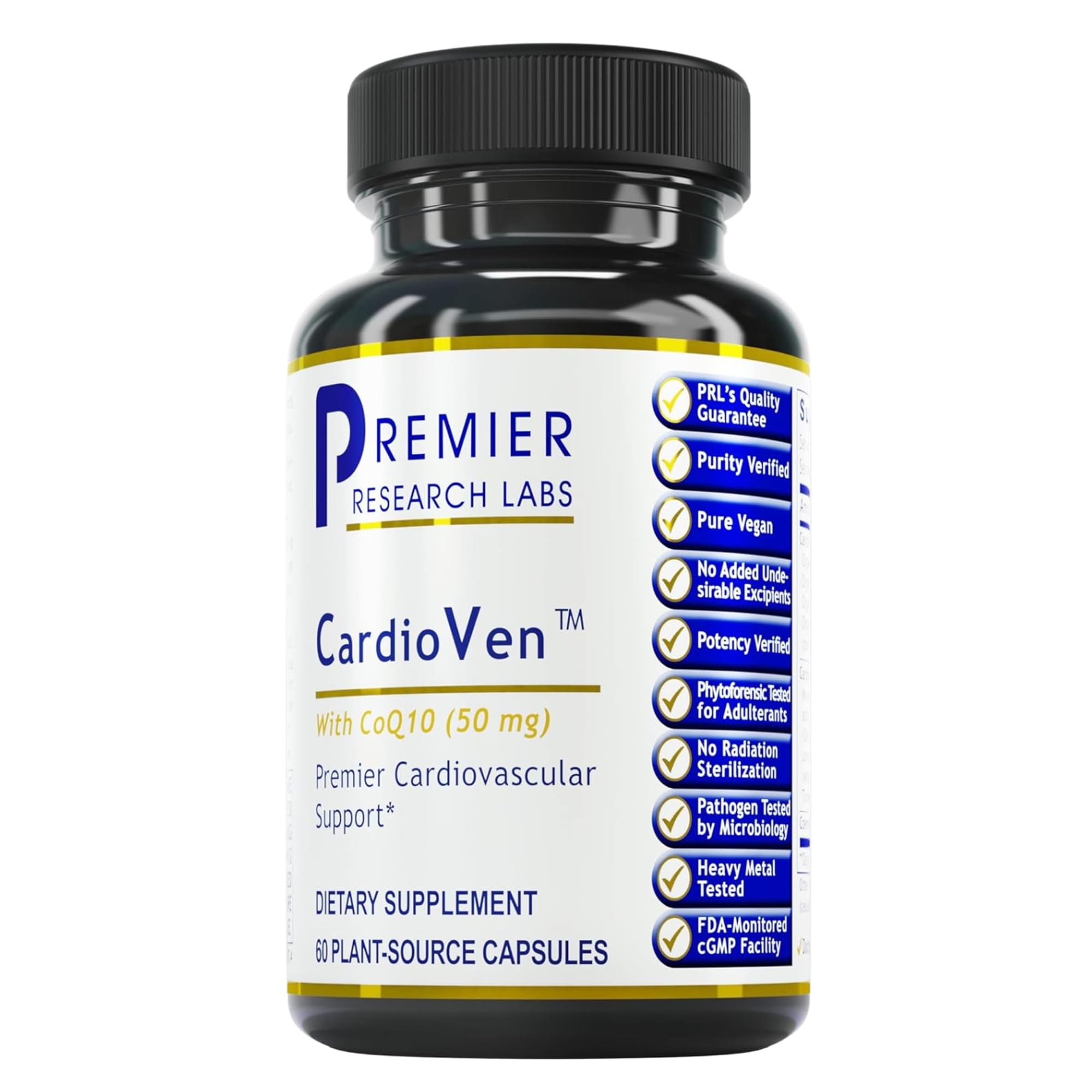 Premier Research Labs CardioVen bottle front for daily heart support.