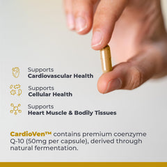 Premier Research Labs CardioVen phytonutrient blend shown with cayenne and chlorella.