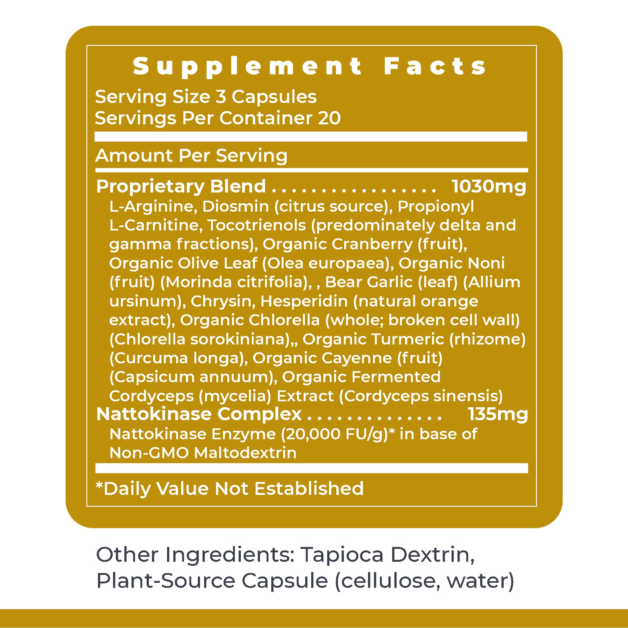 Usage idea showing three capsules as daily dose.