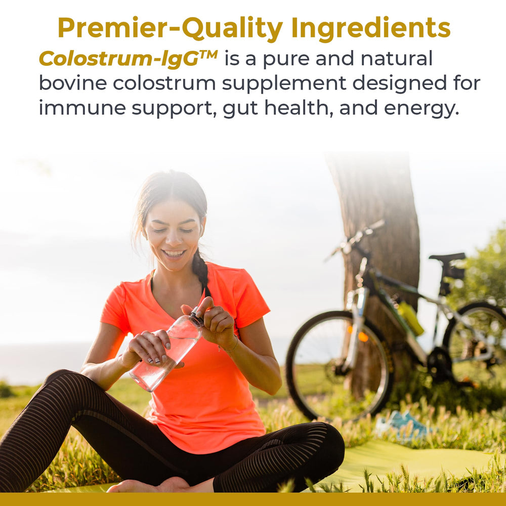 Premier Research Labs Colostrum-IgG capsules emphasize immunity and gut health in daily routines